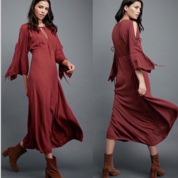 Free People Endless Summer rust maxi boho dress - Picture 3 of 5